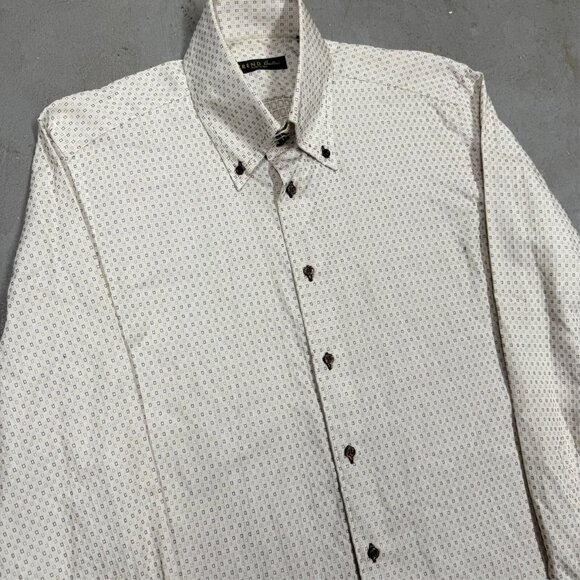 Corneliani Trend Dress Shirt Textured Box Weave Made in Italy 41 16 Large - Picture 3 of 11